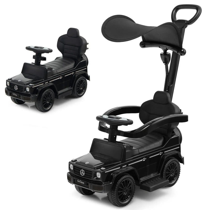 3-In-1 Ride on Push Car Mercedes Benz G350 Stroller Sliding Car with Canopy by DirectDeals