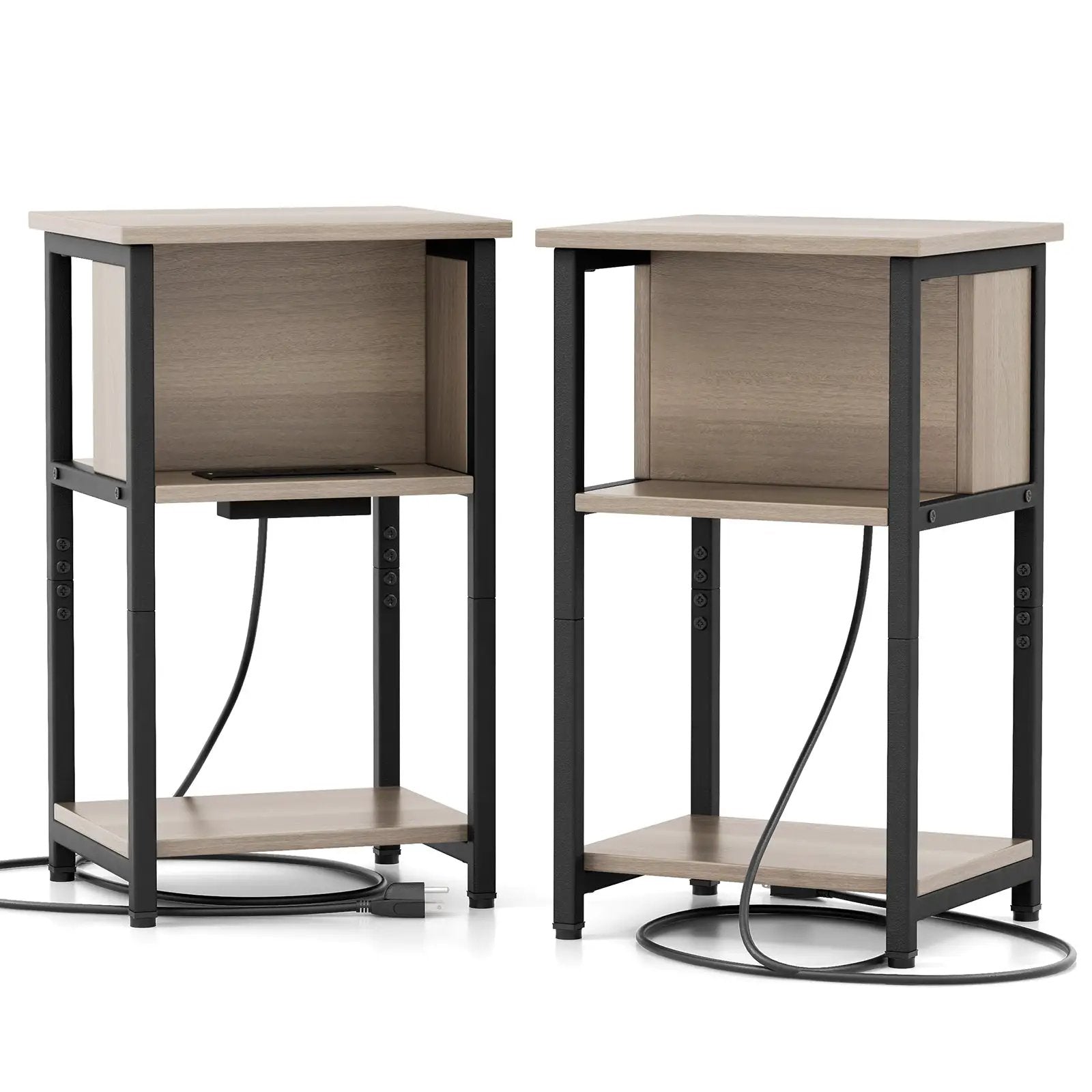3-Tier End Table with USB Ports & Power Outlets by DirectDeals