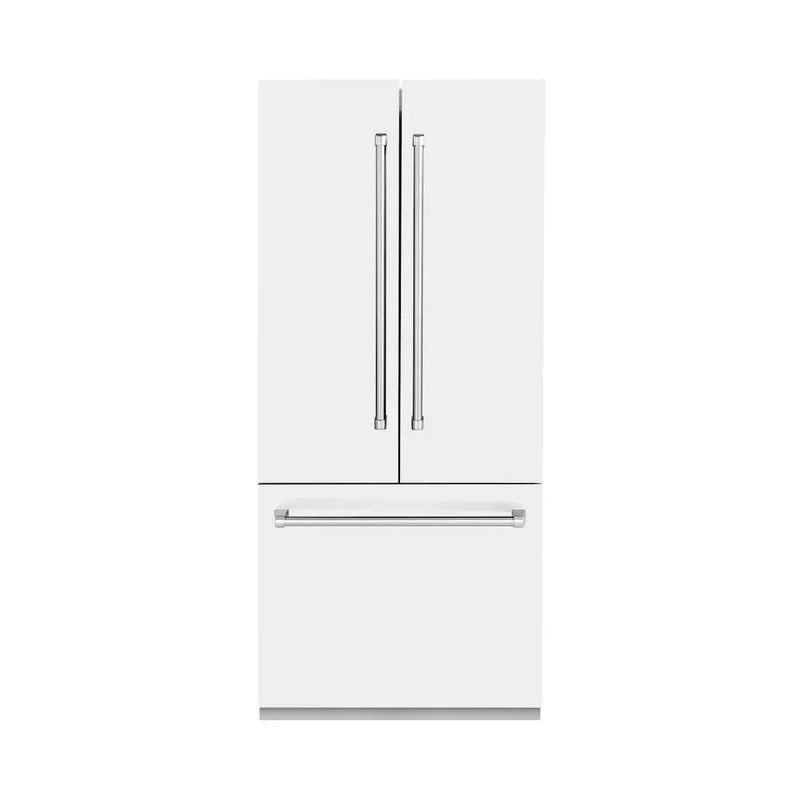 ZLINE 36" 19.6 cu. Ft. Panel Ready Built-In 3-Door French Door Refrigerator with Internal Water and Ice Dispenser RBIV-36 by Farmhouse Kitchen and Bath