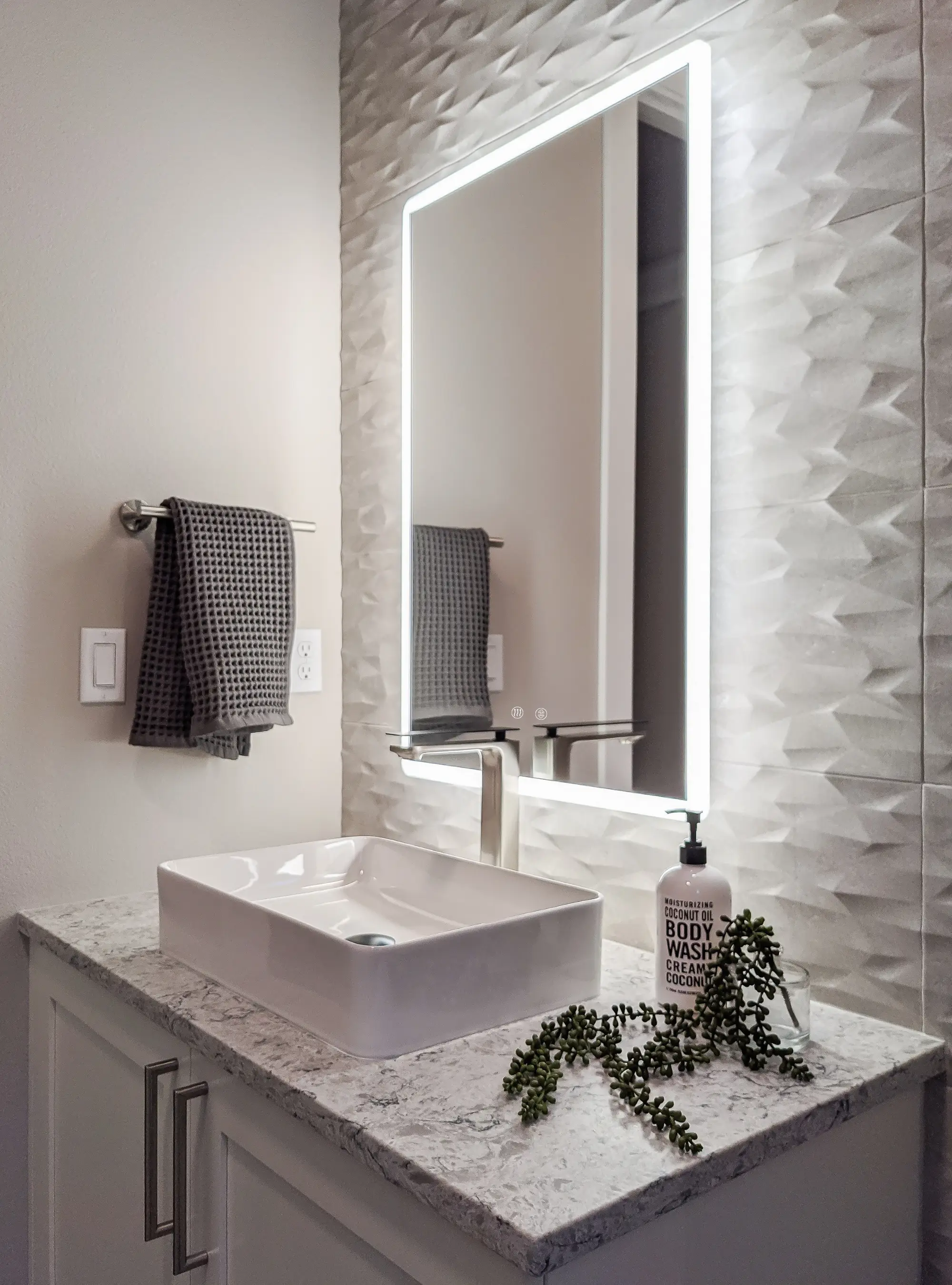 Zeek 24"x36" Backlit LED Rectangular Bathroom Wall Mirror MA2436 by ZEEK