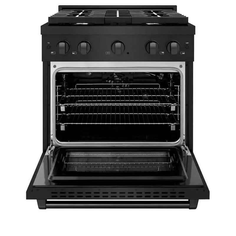 ZLINE 30 in.Gas Range, Convection Gas Oven, Black Stainless Steel, SGRB-30 by Farmhouse Kitchen and Bath