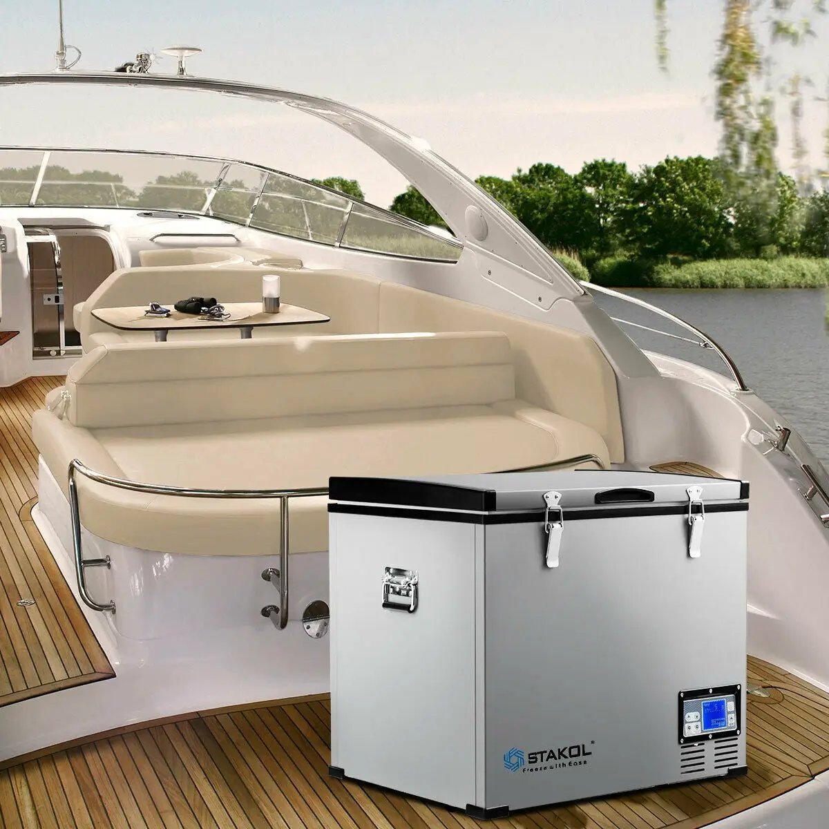 63-Quart Portable Compressor Camping Electric Car Cooler by DirectDeals