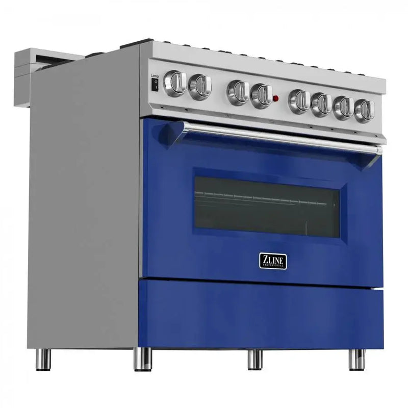 ZLINE 36" Bundle Range RAS-BG-36 & Range Hood 8654BG-36, 2KP-RASBGRH36 by Farmhouse Kitchen and Bath