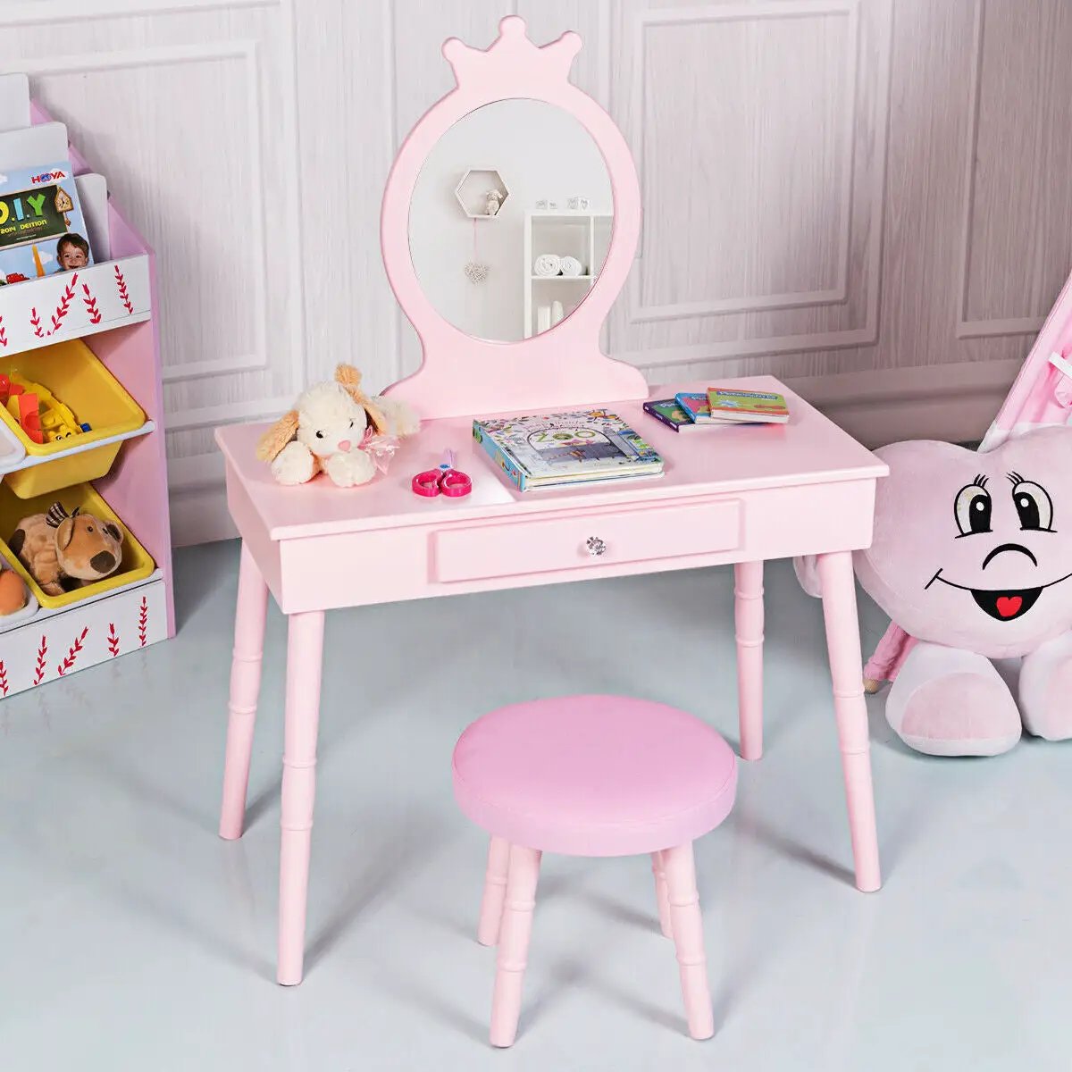 Kids Vanity Makeup Table by DirectDeals