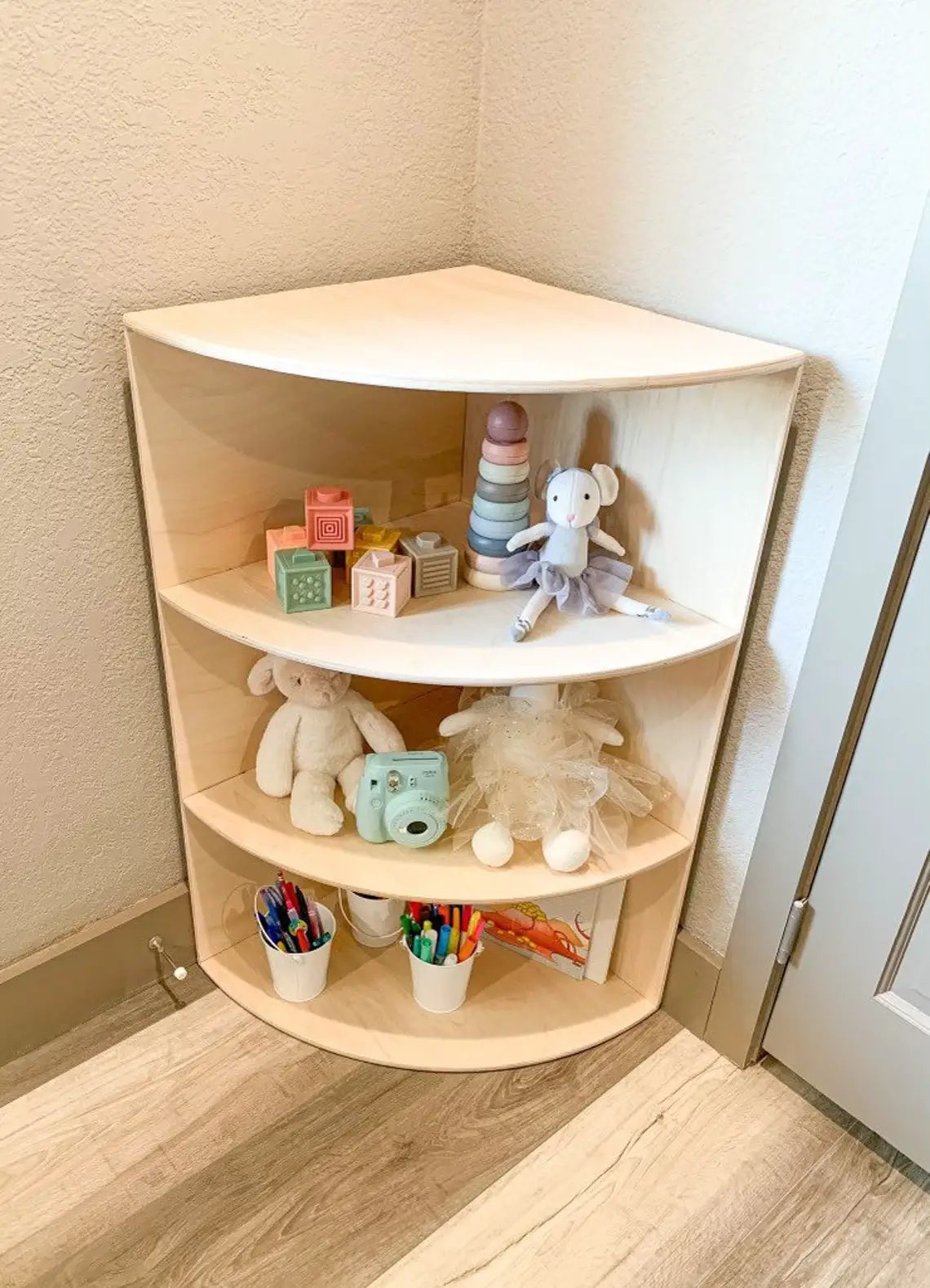 SCARLET- Corner Toy Shelf by Bush Acres