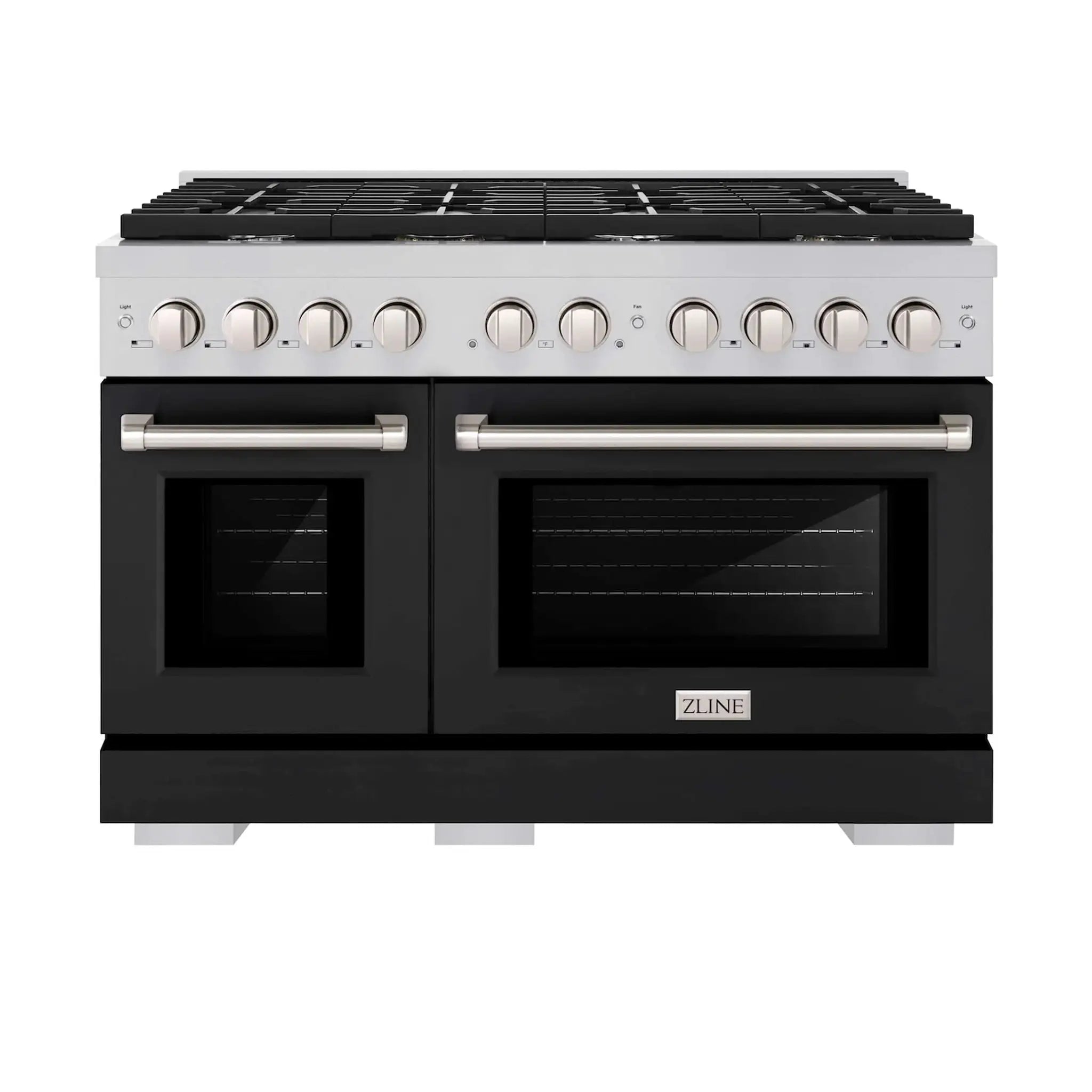 ZLINE 48"Paramount Dual Fuel Range Stainless Steel, Black Matte, SDR-BLM-48 by Farmhouse Kitchen and Bath