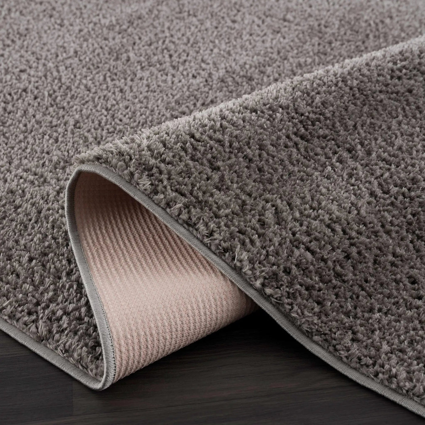 Judy Solid Dark Gray Washable Shag Rug - Clearance by Boutique Rugs