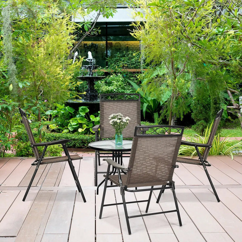 Set of 4 Patio Folding Chairs by DirectDeals