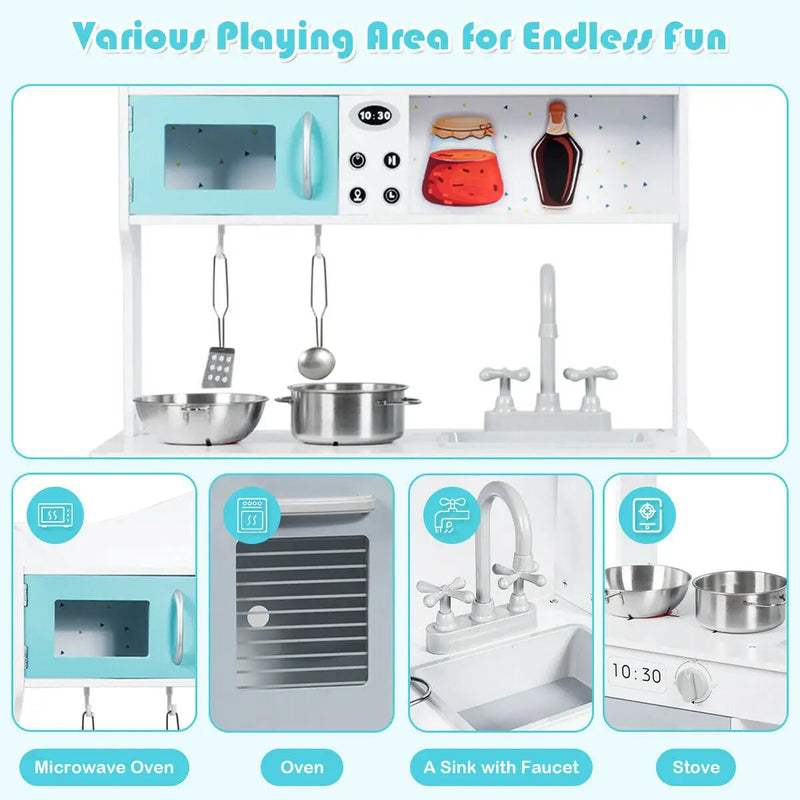 Kids Kitchen Cookware Pretend Cooking Food Play Set by DirectDeals