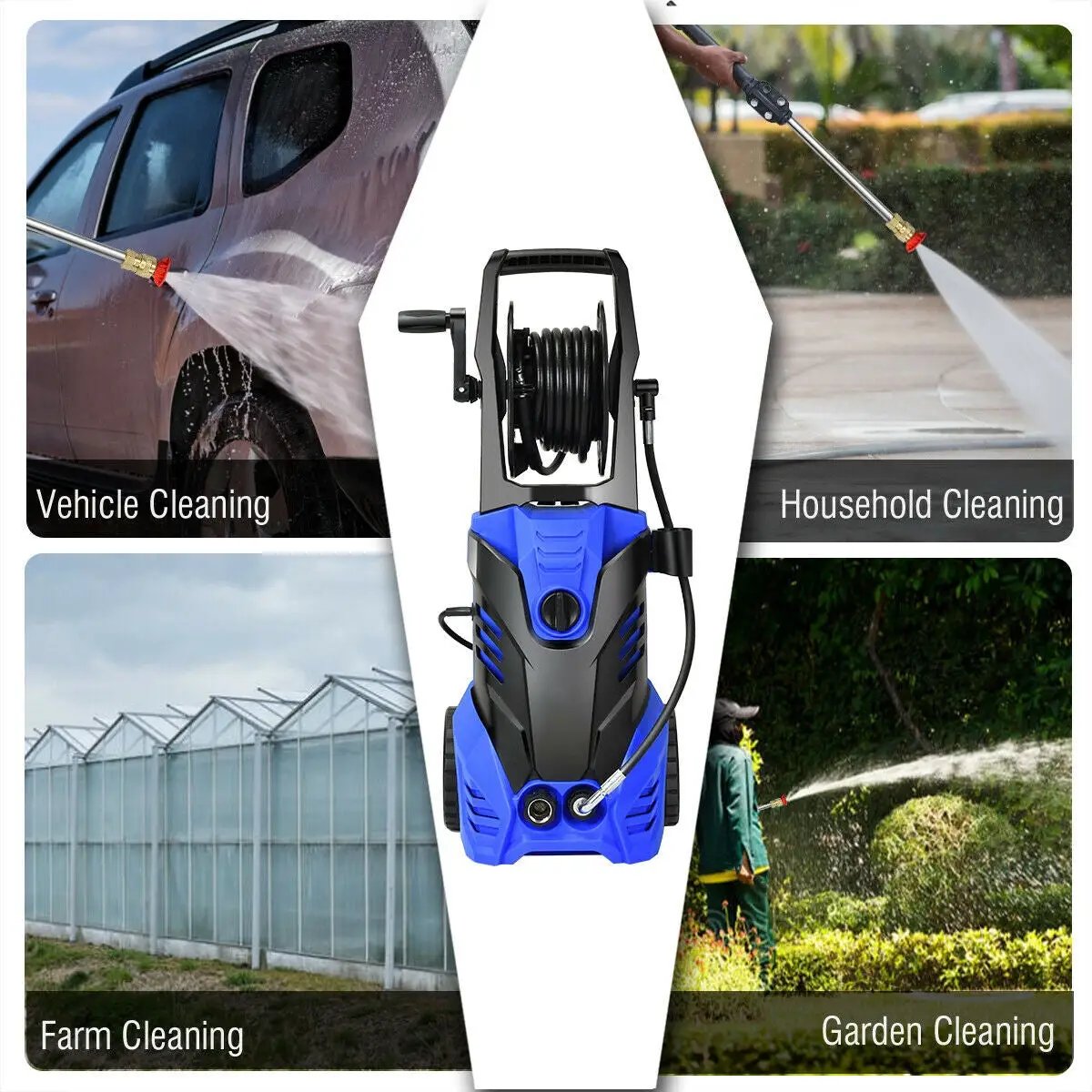3000 PSI Electric High Pressure Washer With Patio Cleaner by DirectDeals