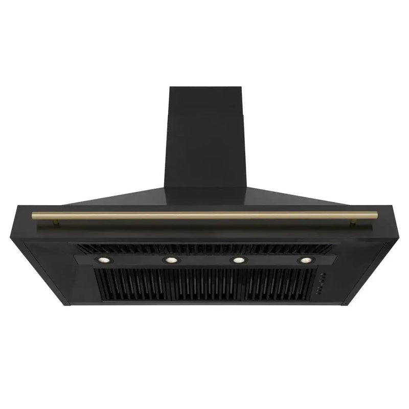 ZLINE 48" Autograph Black Stainless Wall Range Hood, BS655Z-48-CB by Farmhouse Kitchen and Bath