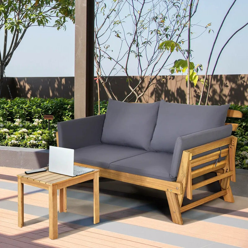 Adjustable Patio Convertible Sofa with Thick Cushion by DirectDeals