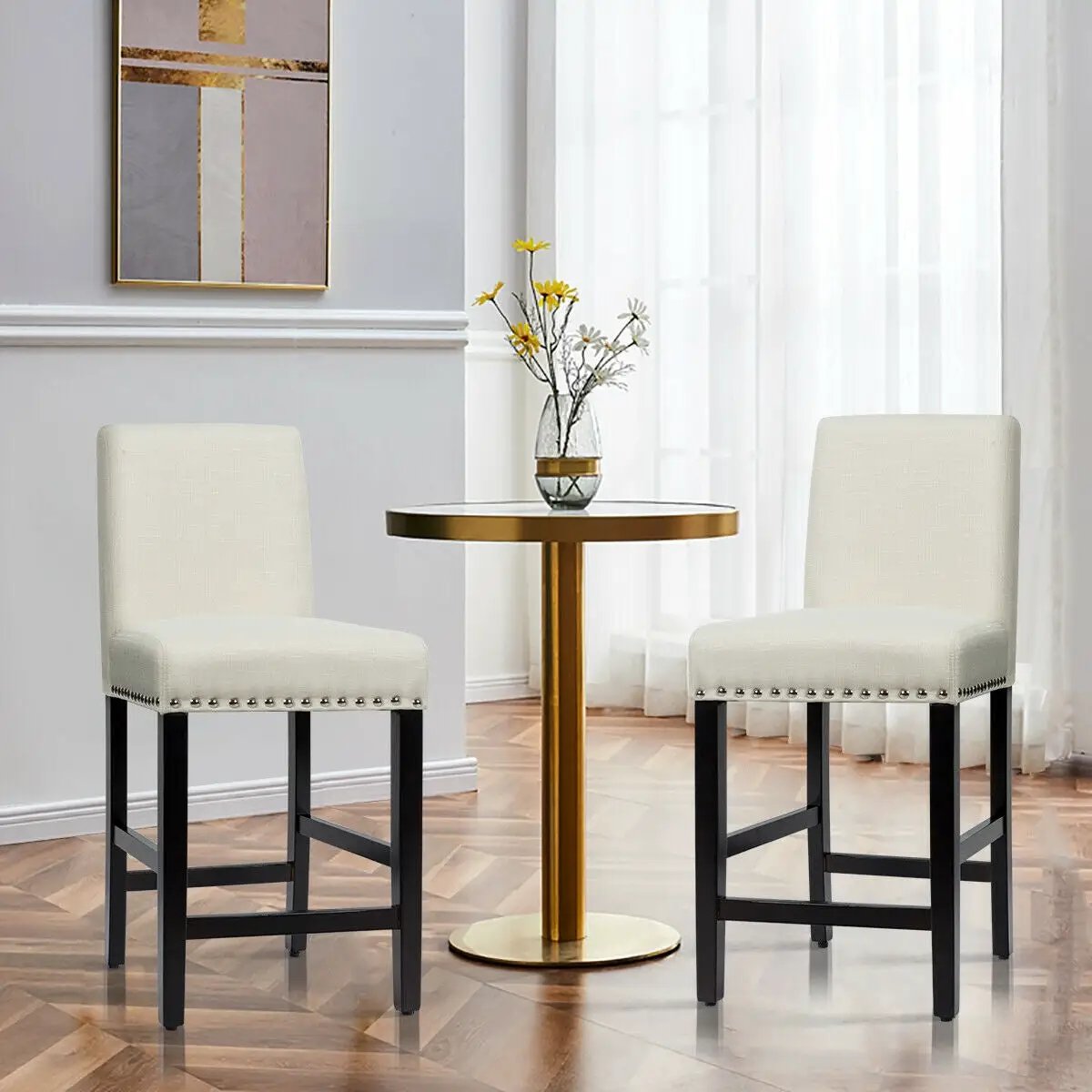 25 Inch Kitchen Chairs w/ Rubber Wood Legs by DirectDeals