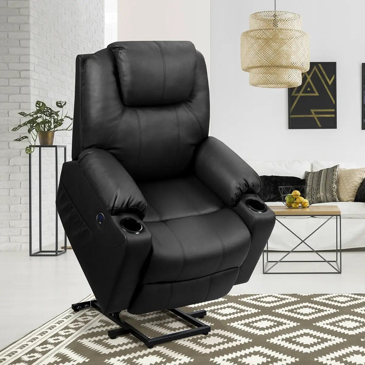 Electric Power Lift Leather Massage Sofa by DirectDeals