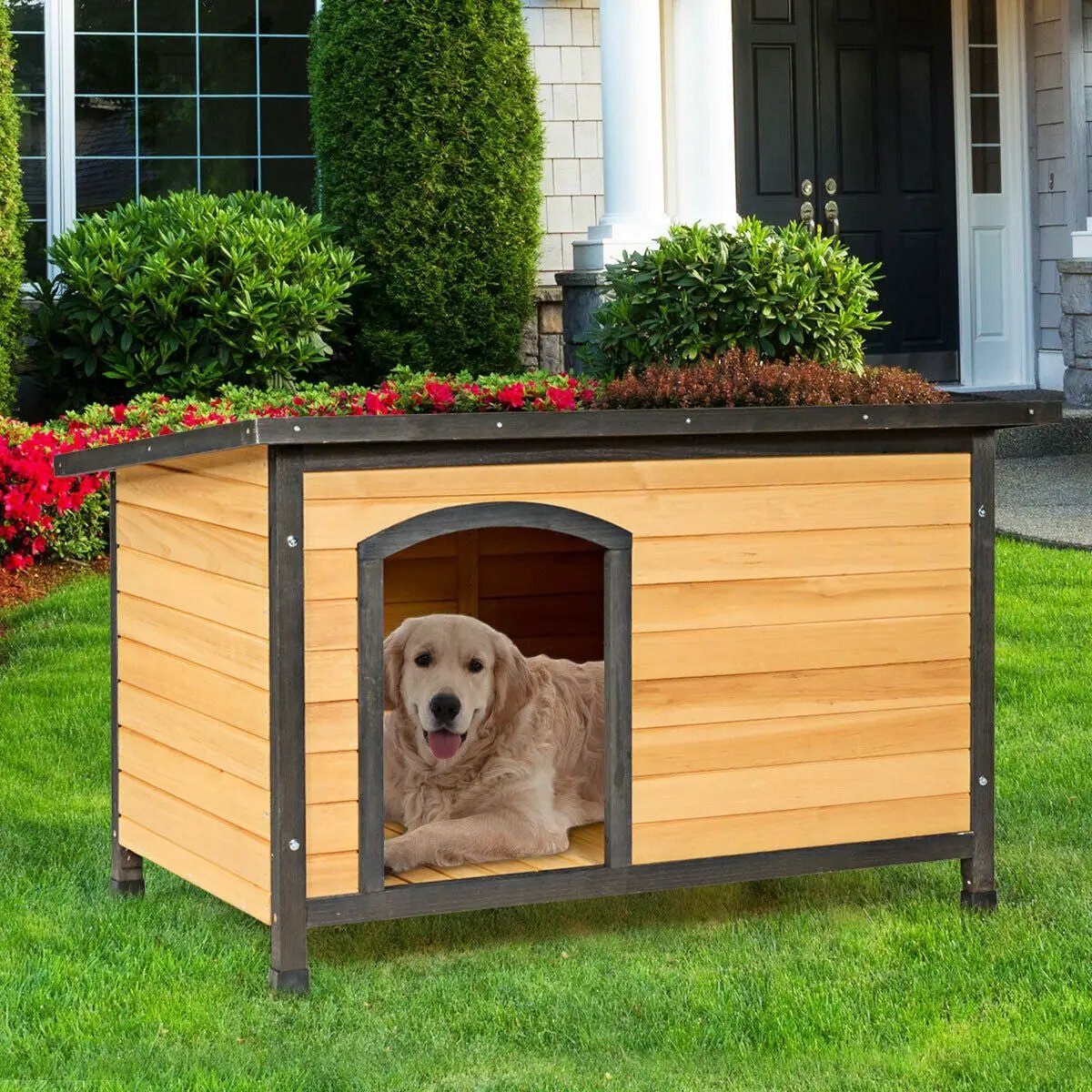 Wood Extreme Weather Resistant Pet Log Cabin by DirectDeals