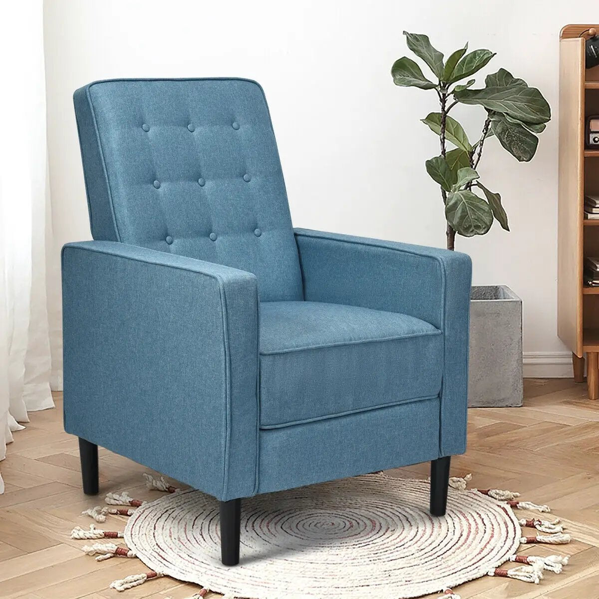 Mid-Century Push Back Recliner Chair by DirectDeals