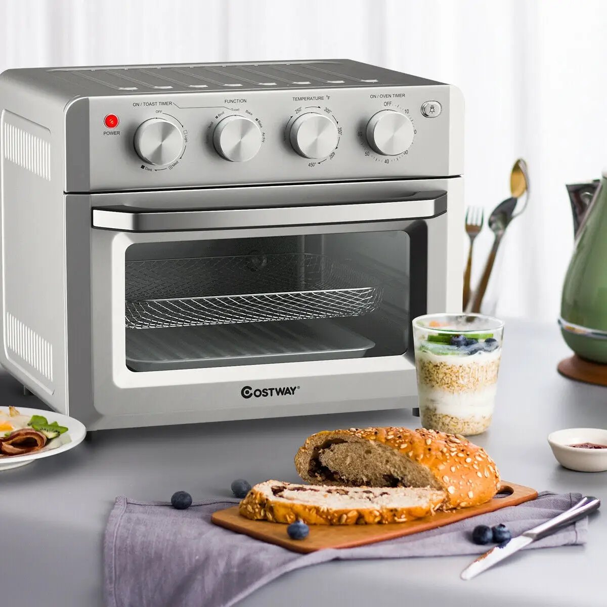 Dehydrate Convection Air Fryer Toaster Oven with 5 Accessories by DirectDeals