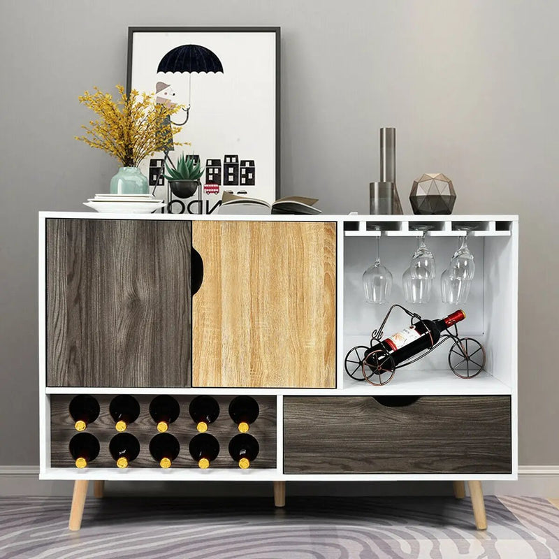Mid-Century Buffet Sideboard Wooden Storage Cabinet by DirectDeals