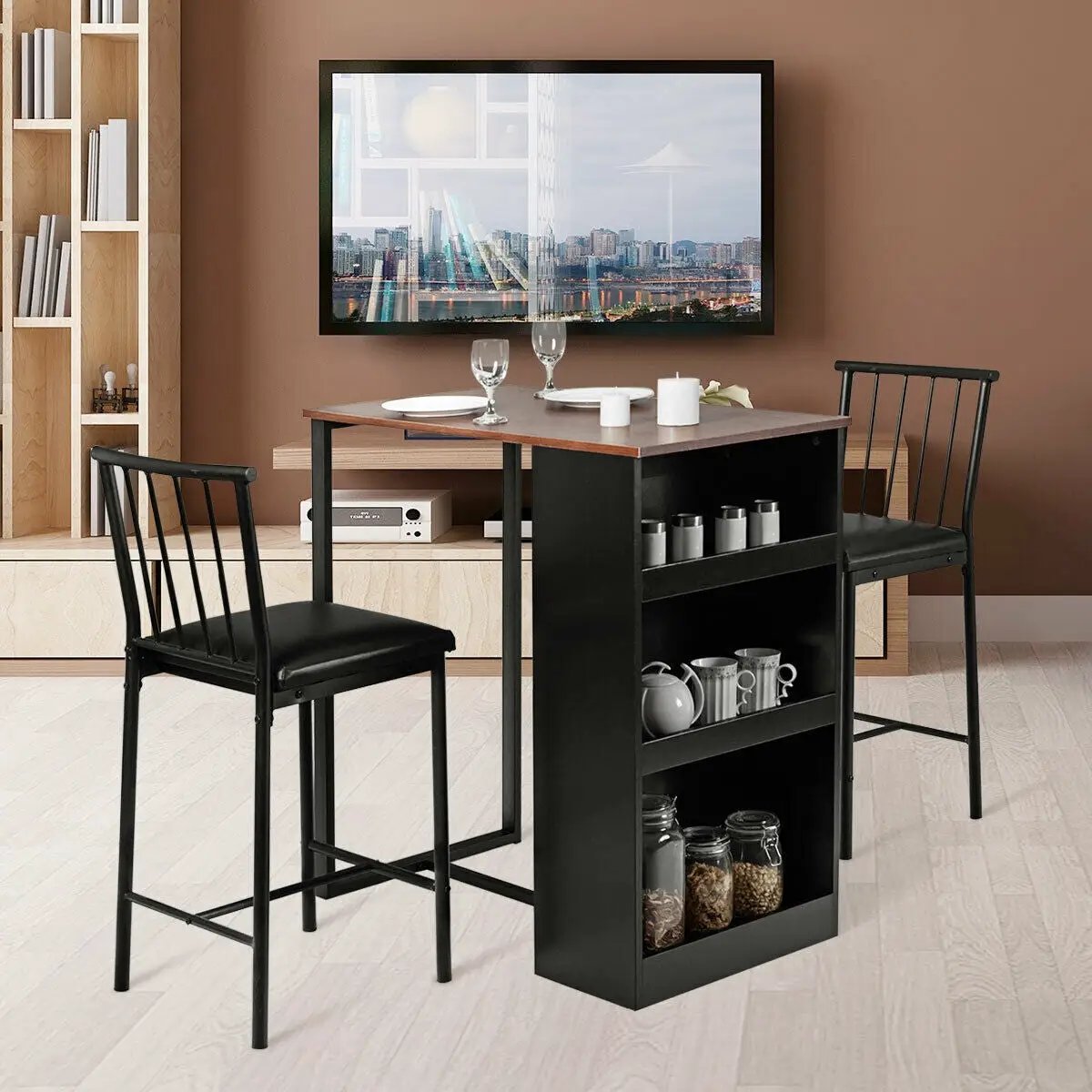 3 Piece Counter Height Pub Dining Set by DirectDeals