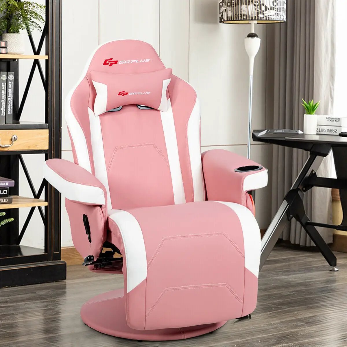 Ergonomic High Back Massage Gaming Chair with Pillow by DirectDeals