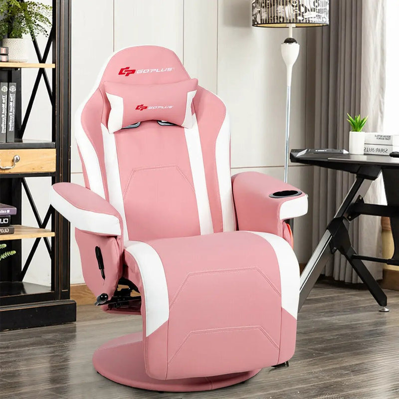 Ergonomic High Back Massage Gaming Chair with Pillow by DirectDeals