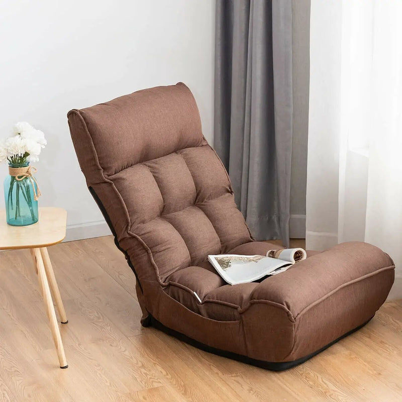 4-Position Adjustable Floor Chair Folding Lazy Sofa by DirectDeals