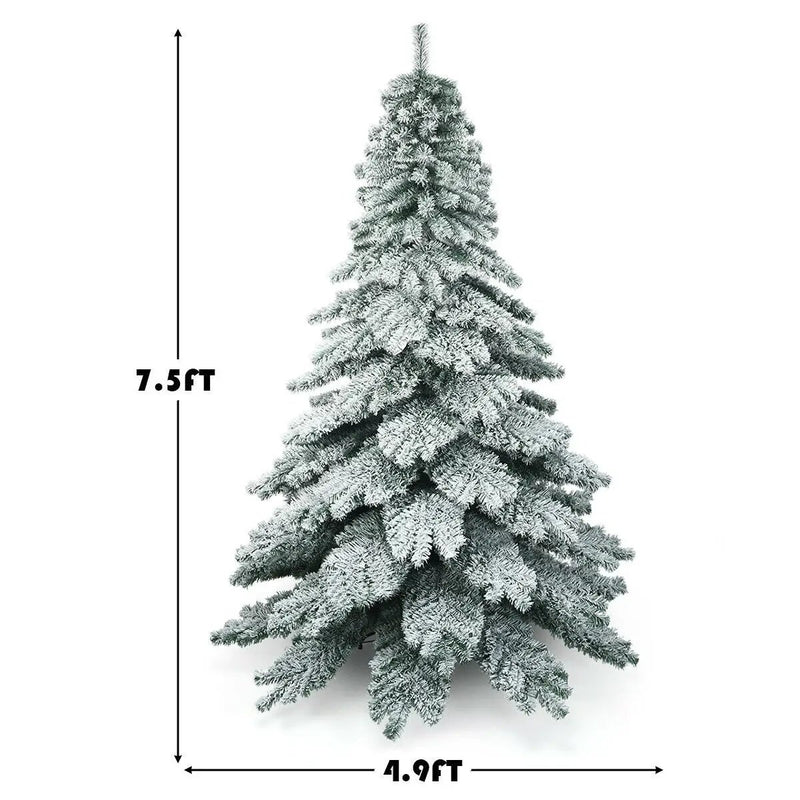7.5 Feet Snow Flocked Artificial Christmas Tree by DirectDeals