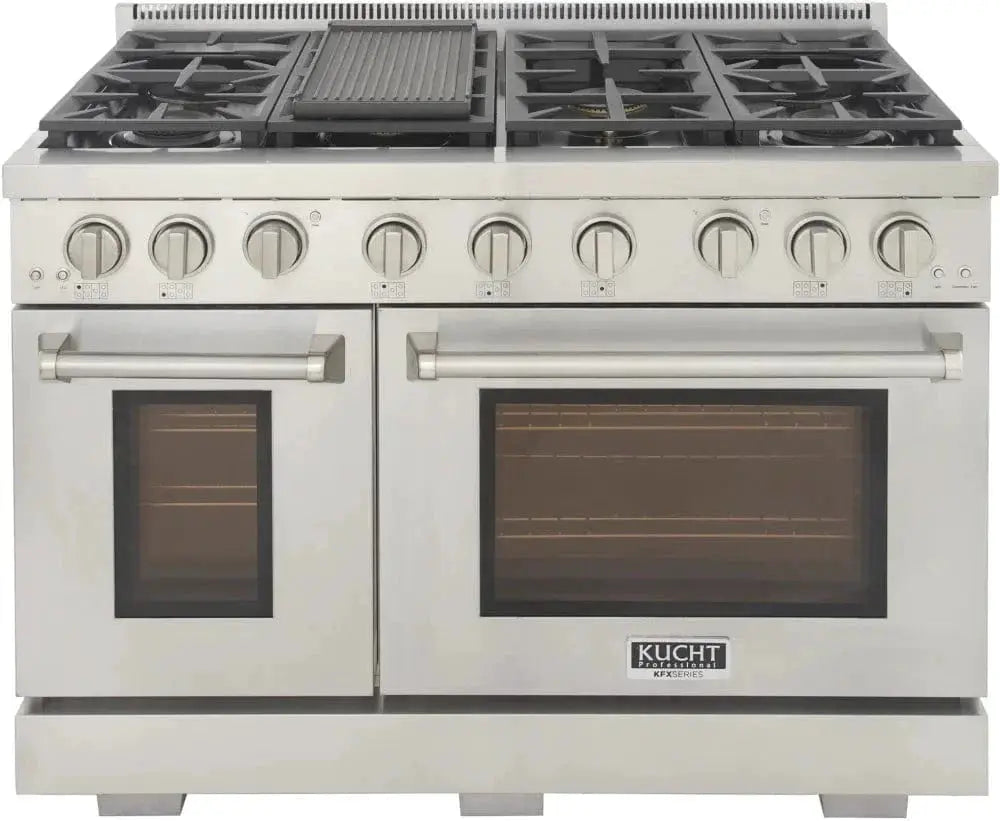 Kucht 48" Freestanding Professional Gas Range KFX4800X-S by Farmhouse Kitchen and Bath