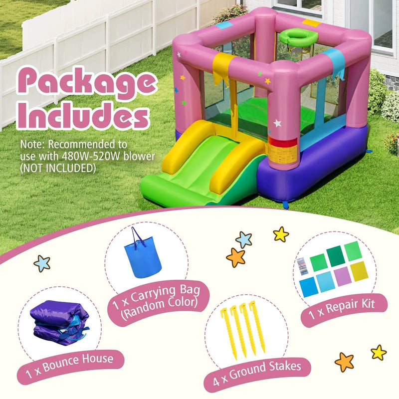 Inflatable Bounce House with Jumping Area for Indoor Outdoor Party by DirectDeals