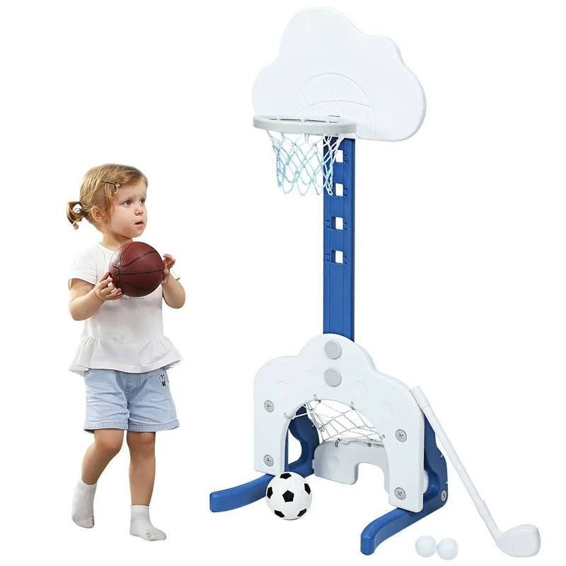 3-in-1 Kids Basketball Hoop Set with Balls by DirectDeals