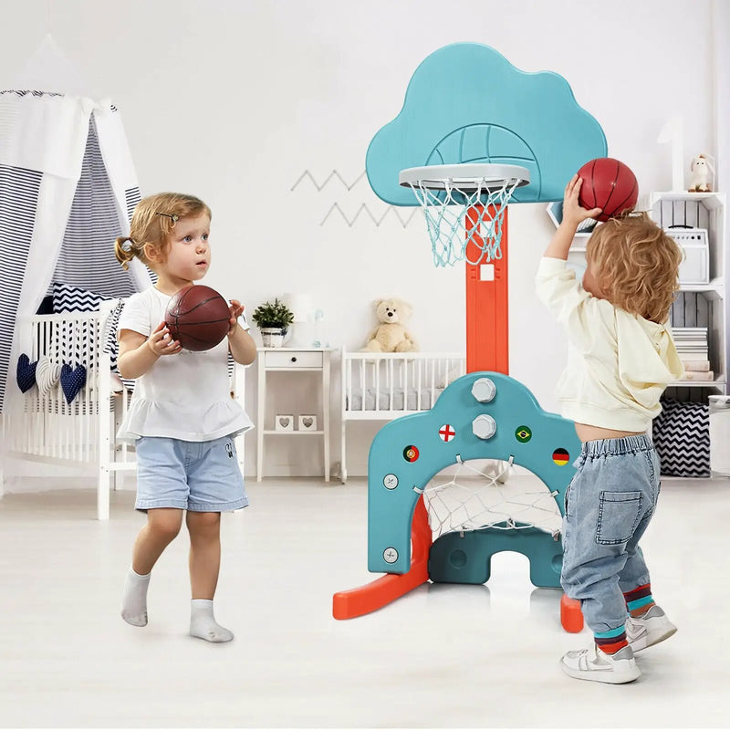 3-in-1 Kids Basketball Hoop Set with Balls by DirectDeals
