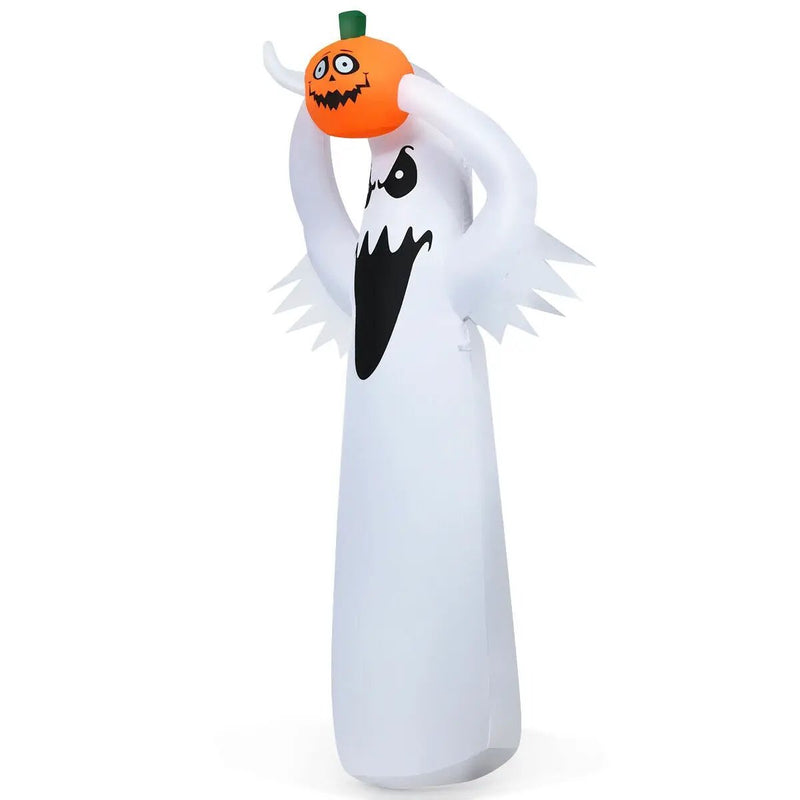 6 Feet Halloween Inflatable Blow Up Ghost with Pumpkin and LED Lights by DirectDeals