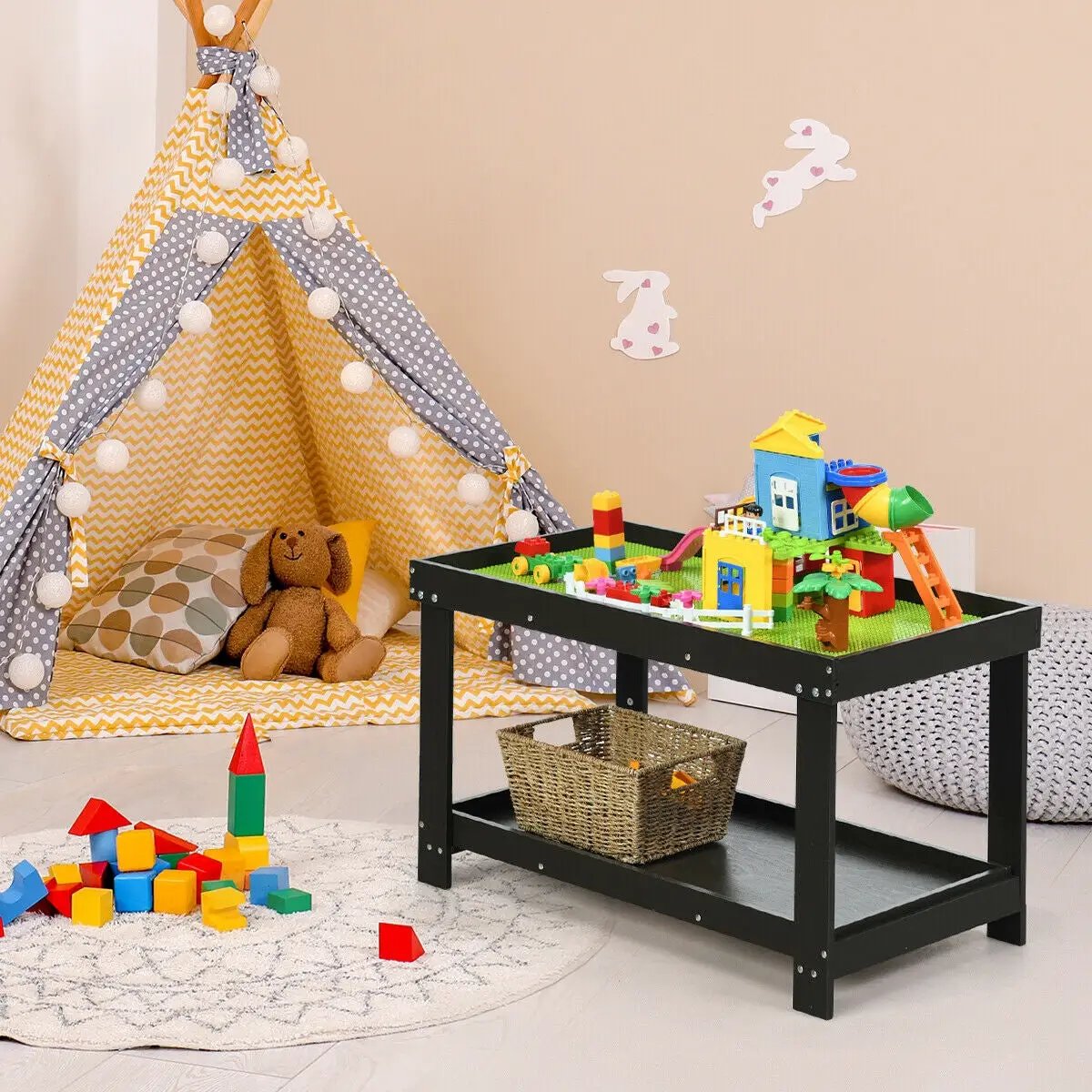 Solid Multifunctional Wood Kids Activity Play Table by DirectDeals