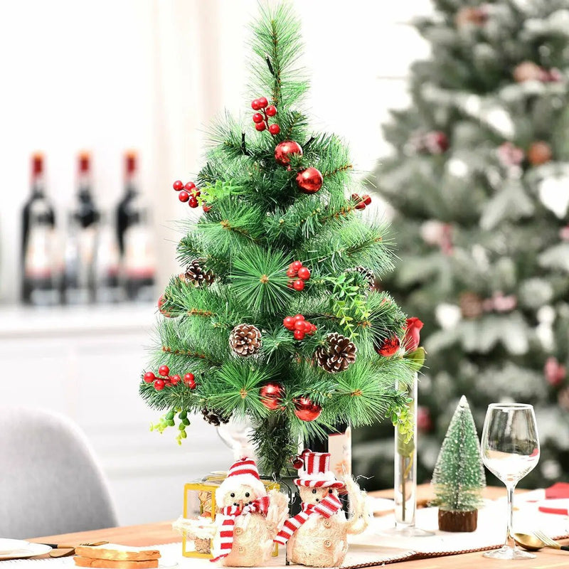 Set of 2 29 Inch Battery Powered Pre-lit Pathway Holiday Christmas Trees by DirectDeals