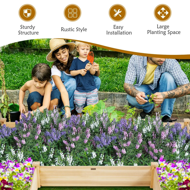 U-Shaped Wooden Garden Raised Bed for Backyard and Patio by DirectDeals
