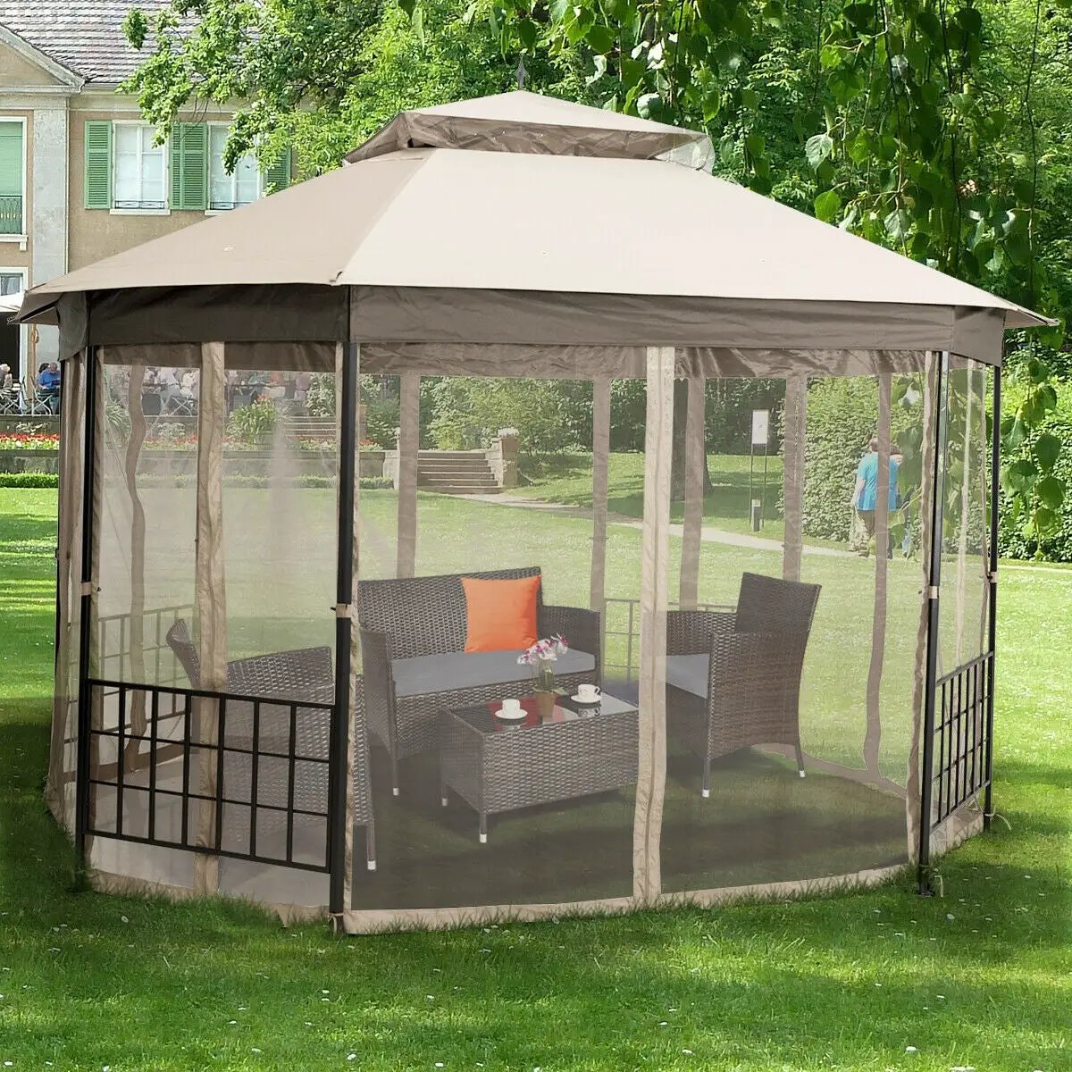 10’x 12’ Octagonal Patio Gazebo by DirectDeals