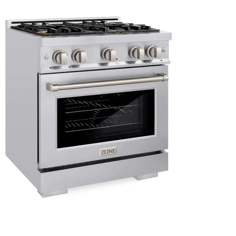 ZLINE 30" Select Gas Range Convection Gas Oven Stainless Steel Brass Burners HGR-BR-30 by Farmhouse Kitchen and Bath