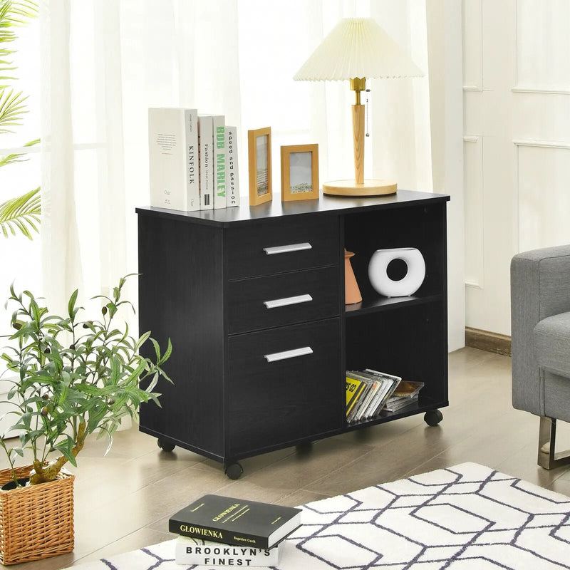 3-Drawer Mobile Lateral File Cabinet Printer Stand by DirectDeals