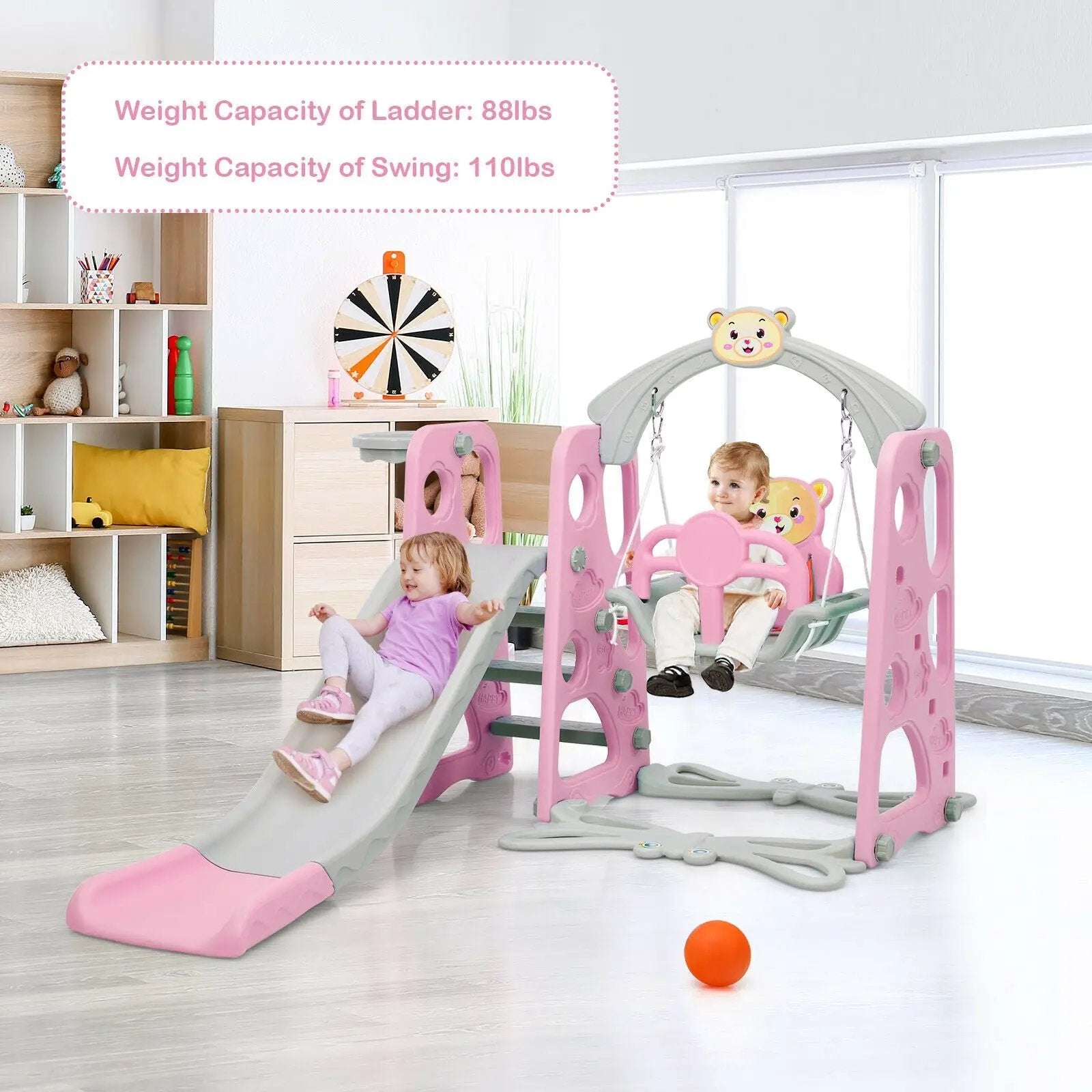 3 in 1 Toddler Climber and Swing Set Slide Playset by DirectDeals