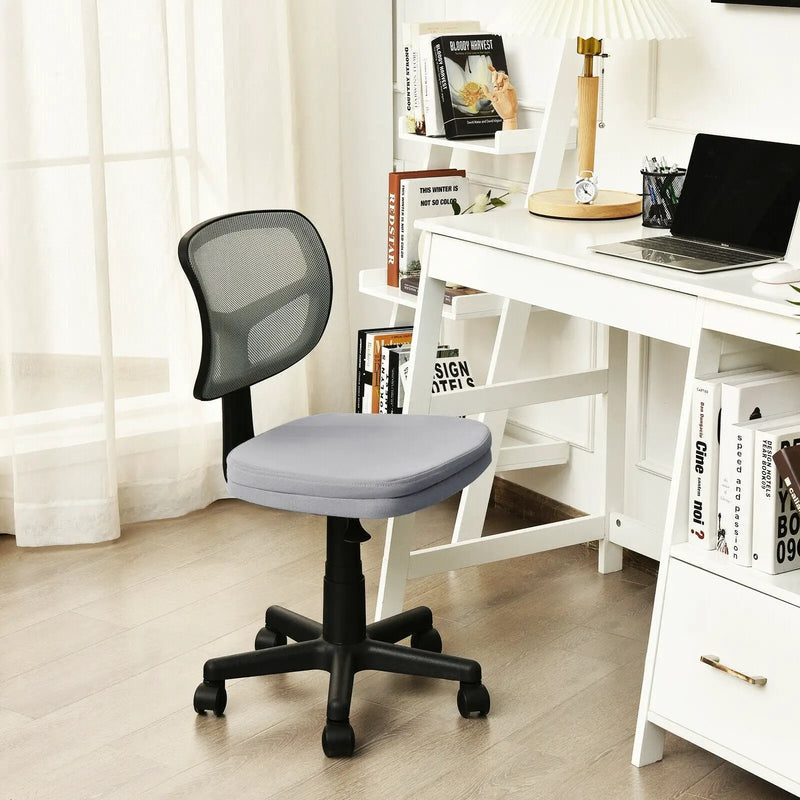 Armless Computer Chair with Height Adjustment and Breathable Mesh for Home Office by DirectDeals