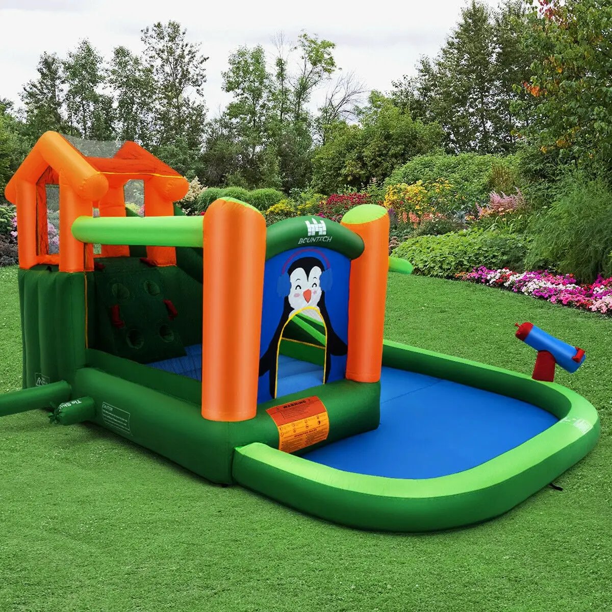 Inflatable Slide Bouncer and Water Park Bounce House Without Blower by DirectDeals