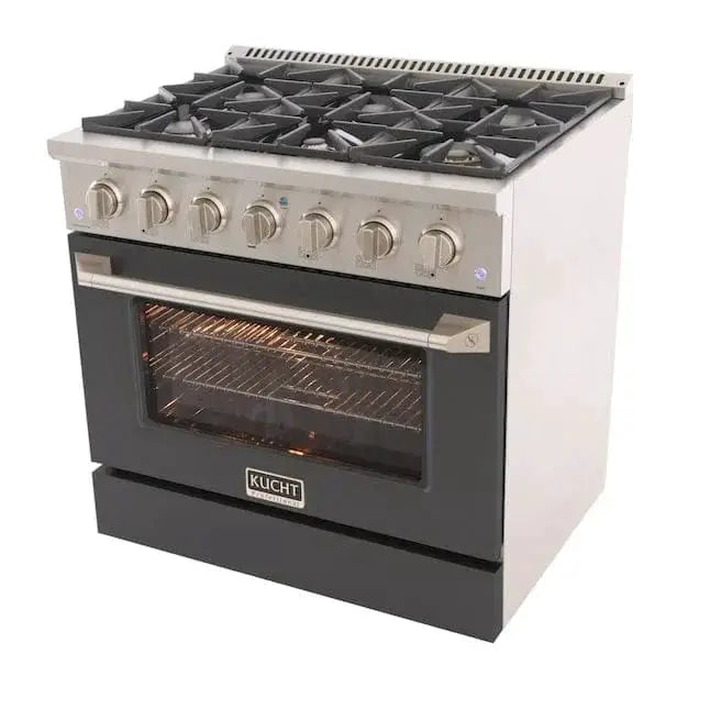 Kucht 36” Pro-Style Kitchen Dual Fuel Range - KDF362-GR by Farmhouse Kitchen and Bath