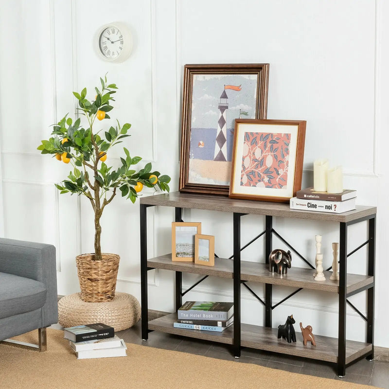 3 Tier 47 Inch Console Metal Frame Sofa Table by DirectDeals