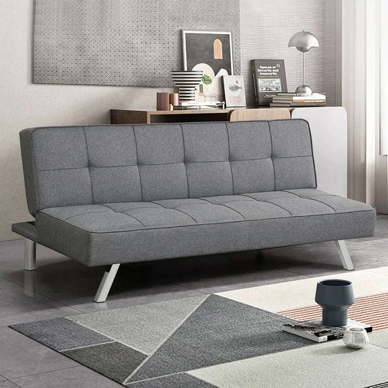 3-Seat Convertible Sofa Bed with High-Density Sponge for Living Room by DirectDeals