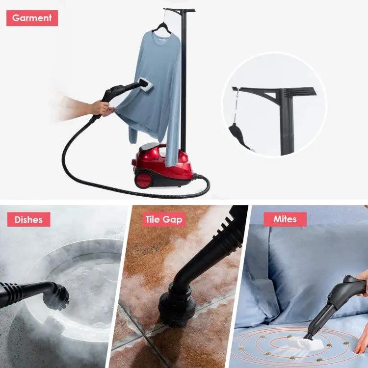 2000W Heavy Duty Multi-purpose Steam Cleaner Mop with Detachable Handheld Unit by DirectDeals