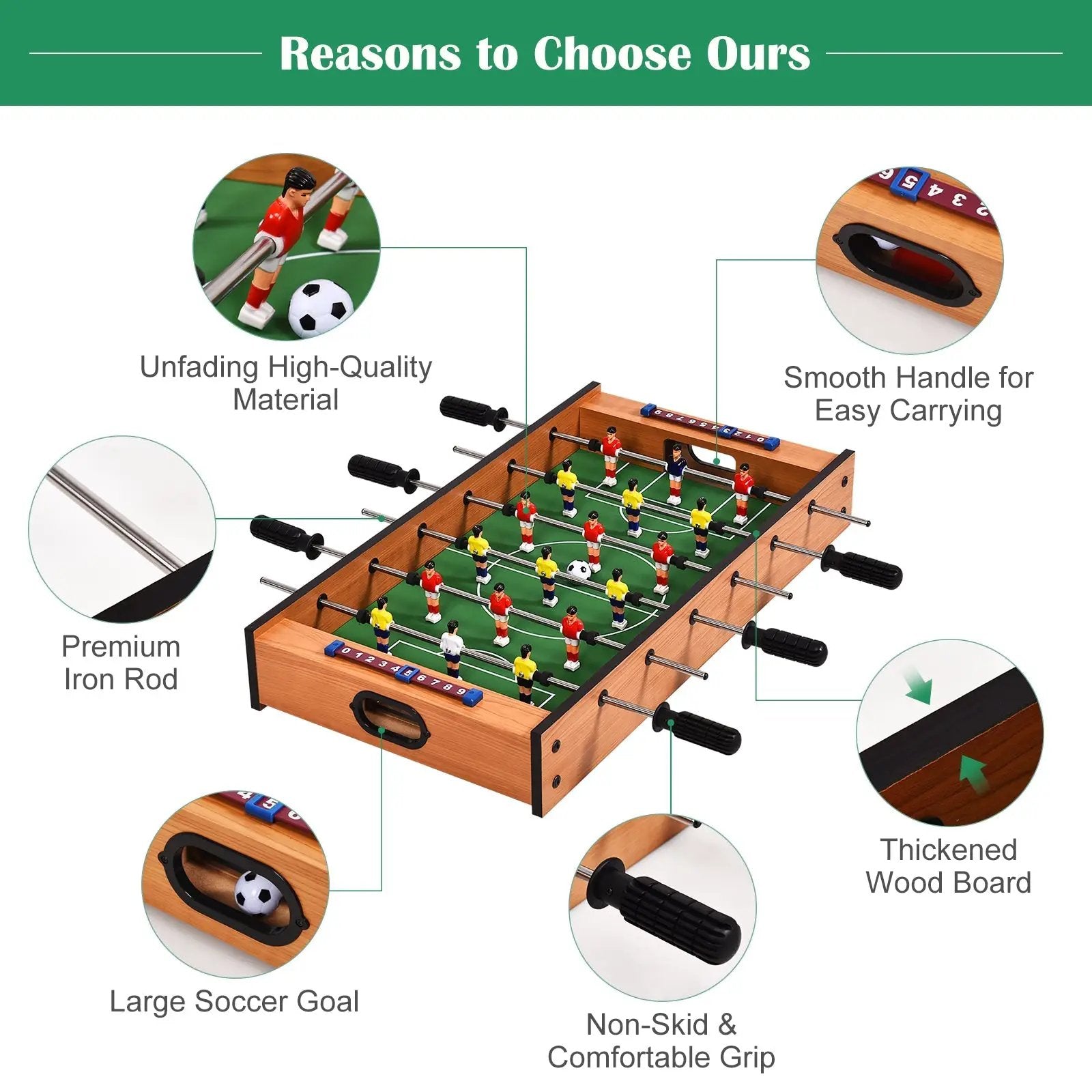 2-in-1 Indoor/Outdoor Air Hockey Foosball Game Table by DirectDeals