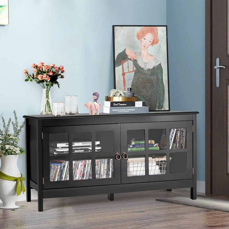 50 Inch Modern Wood Large TV Stand Entertainment Center for TV by DirectDeals