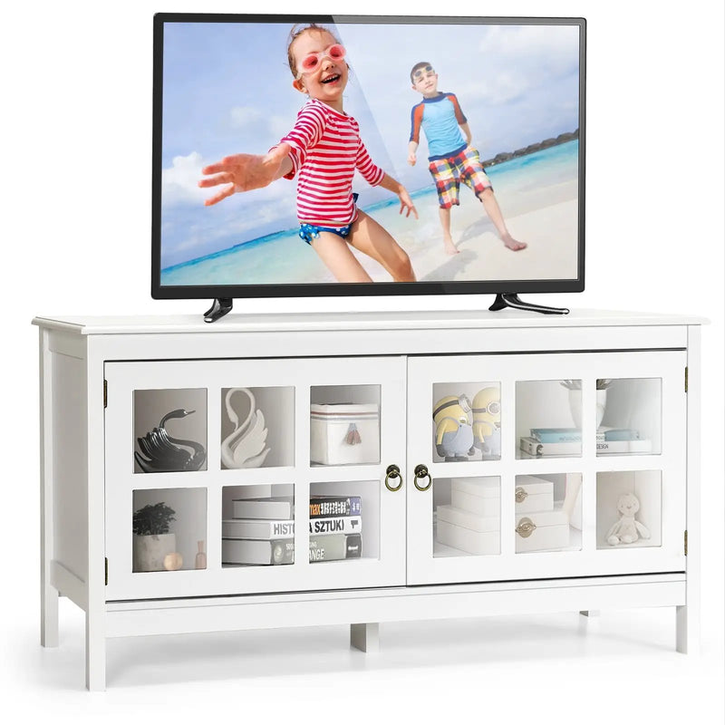 50 Inch Modern Wood Large TV Stand Entertainment Center for TV by DirectDeals