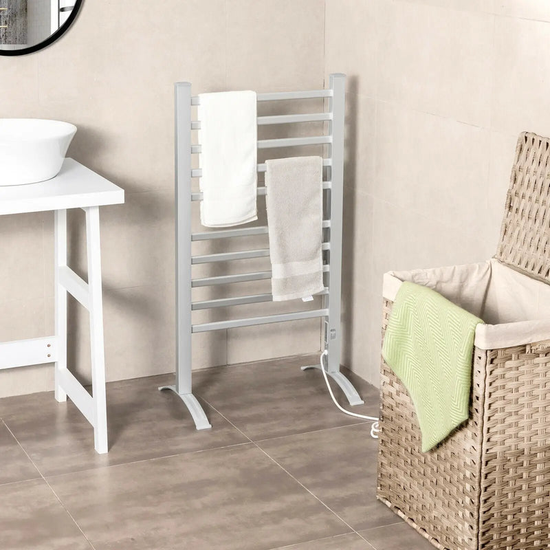2-in-1 150W Freestanding and Wall-mounted Towel Warmer Drying Rack with Timer by DirectDeals