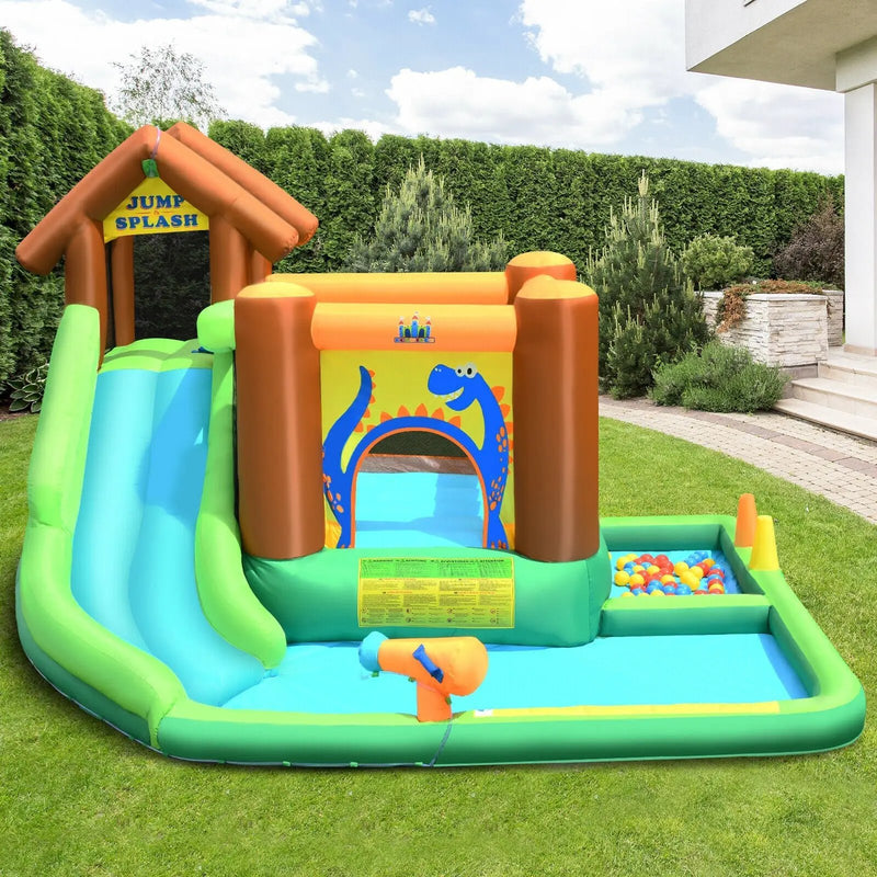 Inflatable Waterslide Bounce House Climbing Wall without Blower by DirectDeals